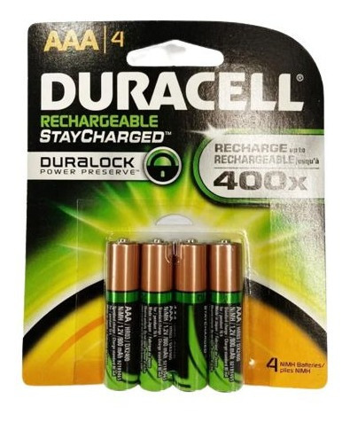 Pila Recargable Aaa Duracell Pilas Recargables X4