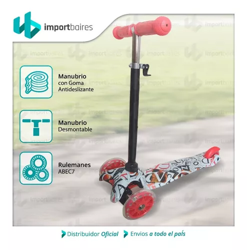 Monopatin Infantil Universal 3 Ruedas Luces Reforzado Forest