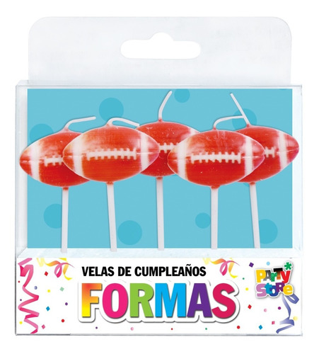 Velas Pelotas De Rugby - Lollipop
