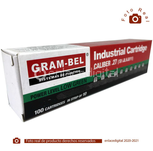 Imagen 3 de 7 de Cartucho Fulminante Tira Verde Art27v Grambel Caja 10 Tiras