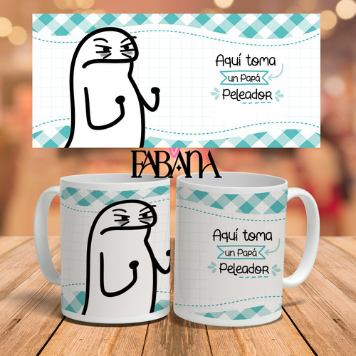 Taza Sublimada Diseño Flork Papa Peleador