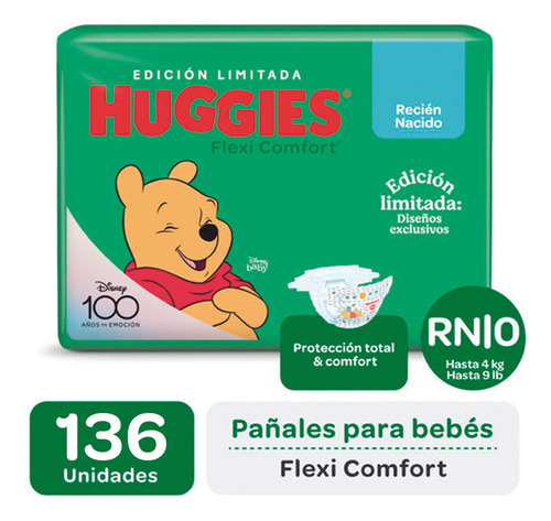 Pañales Huggies Flexi Comfort Rn Edicion Limitada X 4 Un