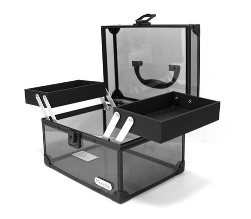 Imagen 1 de 3 de Neceser Duro Transparente Negro