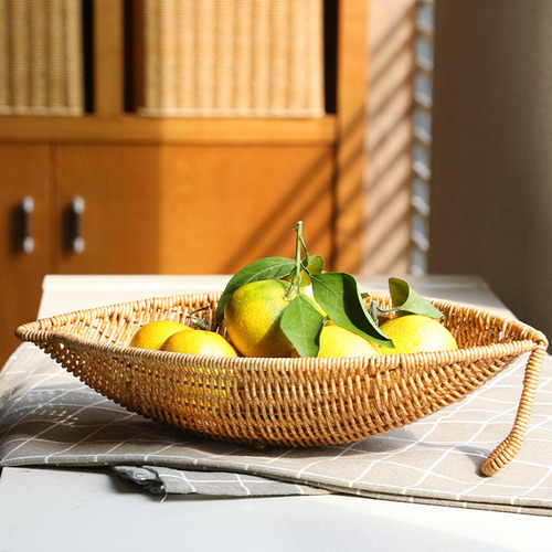 Cesta De Mimbre Hecha A Mano Para Servir Verduras, Cestas De