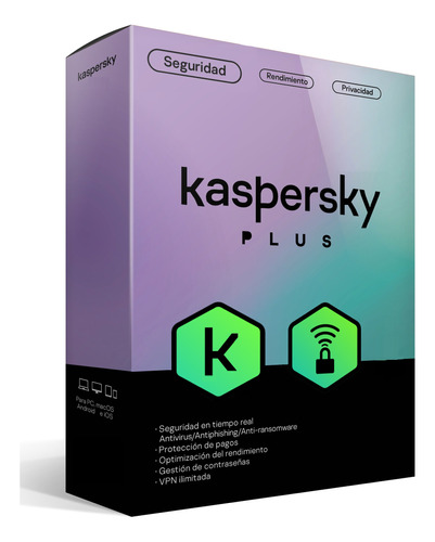 Antivirus Kaspersky Plus - 10 Dispositivos 2 Años