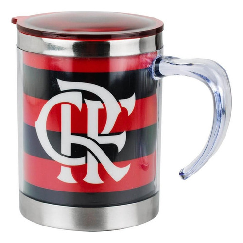 Caneca Térmica Inox Com Tampa 450ml - Flamengo