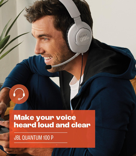 Jbl Quantum 100p - Fone De Ouvido Com Ear Com Fio Com Um Mic