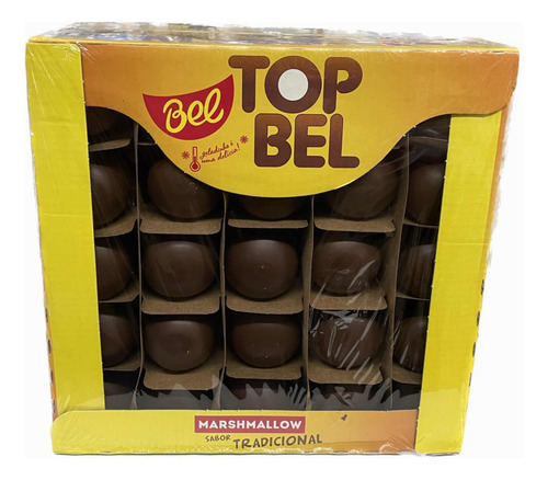Top Bel Wafer Marshmallow Com Chocolate Caixa 900g C/50 Unid