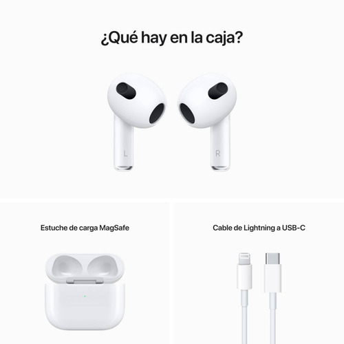 Imagen 6 de 6 de Audífonos Apple AirPods 3ra Generación + Estuche De Carga