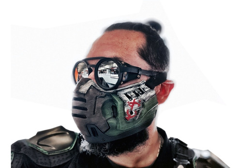 Ktsr Doom Slayer Mascara Facial Full Size - Videojuego