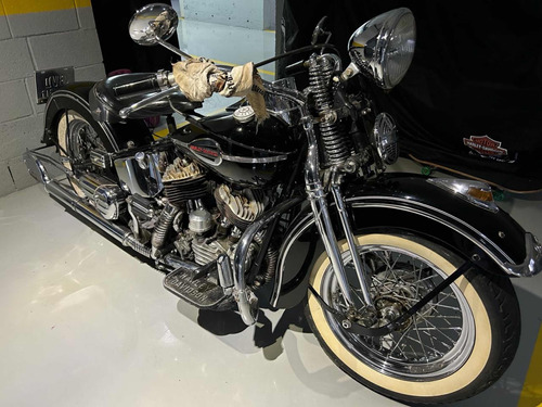 Harley Davidson Flathead 1940 - Placa Preta - Colecionável