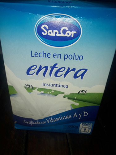 Leche En Polvo Entera Marca Sancor X 800g