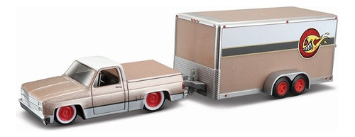Chevrolet 1500 Pick Up 1987 With Car Trailer - T Maisto 1/64