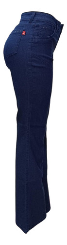 Calça Flare Cetim Color C Elastano Cintura Alta Eruptionjean