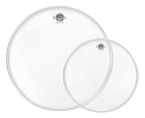 Kit 2 Pele Bateria Bumbo 20 Duplo Filme Luen Dudu Portes
