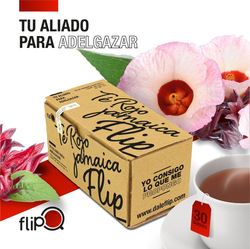 Té Rojo Jamaica Flip Té Tu Aliado Para Adelgazar En 30 Días 