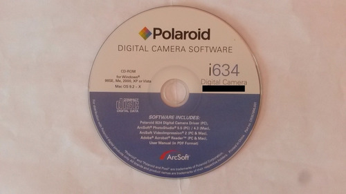 Drivers Software Polaroid Digital Camera  I634  Dvd Cd