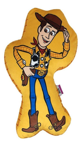 Almofada Xerife Woody 3d Toy Story Aveludada Oficial Disney