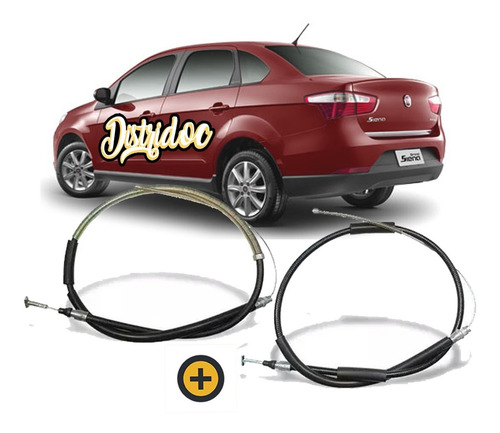 Kit X2 Cables De Freno Trasero Fiat Gran Siena