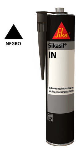 Imagen 2 de 5 de Sikasil In Silicona Profesional Neutra Flexible Negro 280 Ml