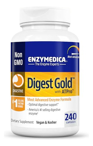 Enzima Digestiva Enzymedica Digest Gold + Atpro 240 Cápsulas