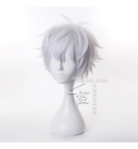 Jujutsu Kaisen Gojo Satoru Cosplay Peluca Corto Pelo 30cm