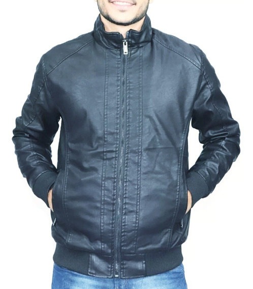 jaqueta de couro esportiva masculina