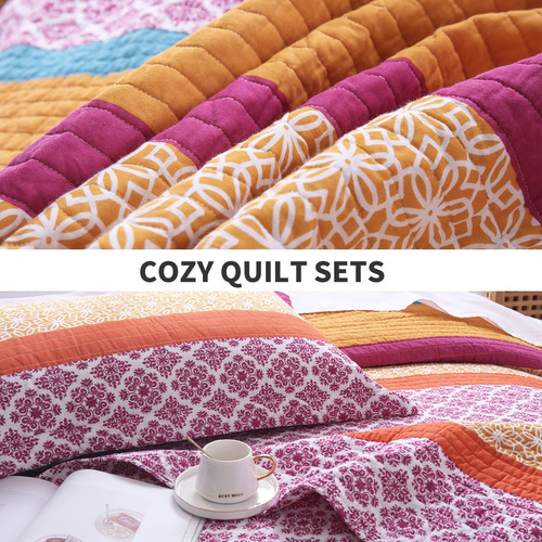 Set De Colcha Perhom Boho King Size - 100% Algodón