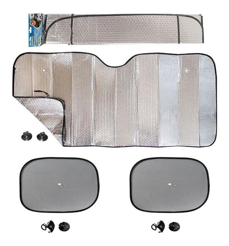 Kit Protetor Solar Parabrisa + Protetor Lateral Tapa Sol