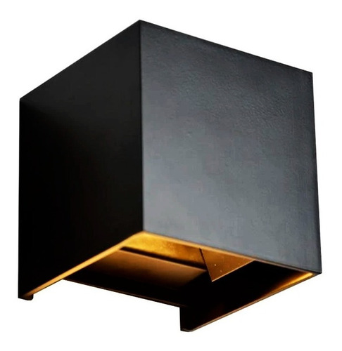 Aplique Led Cubo Up And Down Blanco O Negro 3000k Luz Calida