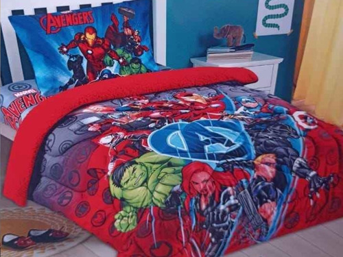 Cobertor Con Chiporro Disney De Avengers + 1 Funda 