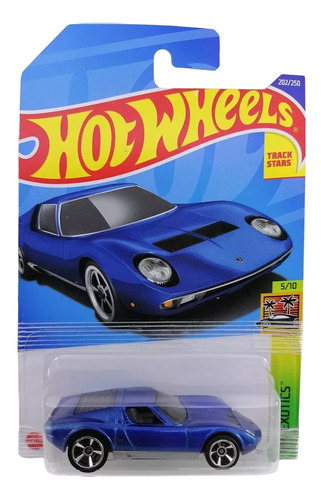 Hot Wheels '71 Lamborghini Miura Sv Deportivo Azul 202/250