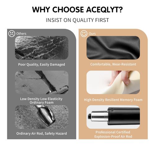 Aceqlyt® 16-21 Tabres De Tocador Giratorio Ajustable | Silla