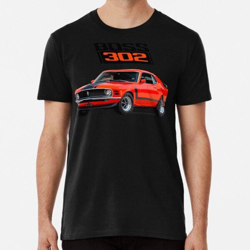 Remera 1970 Ford Mustang Boss 302 Fastback Algodon Premium