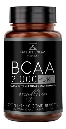 Bcaa 3:1:1 2000mg Super Concentrado 60 Tabs - Natures Now