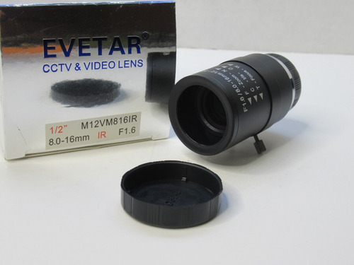 (new) Evetar M12vm816ir 1/2  8.0-16mm F1.6 Cctv & Video  Vva