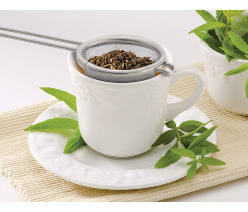 Colador De Malla Fina Con Mango Acero Inoxidable 7 Cm