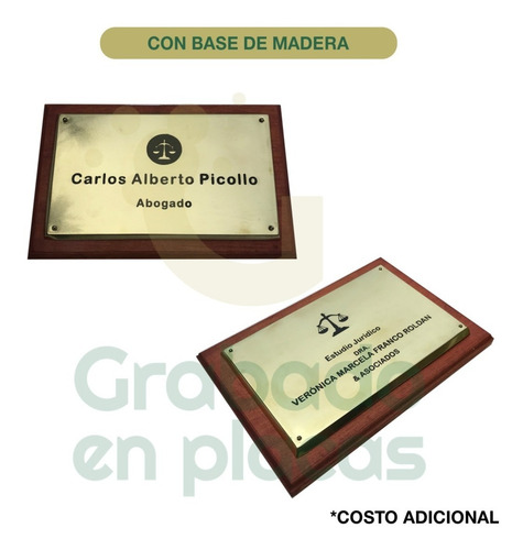 Imagen 5 de 10 de Placa Grabada Profesional, Doctor, Abogado, Contador 20x10cm