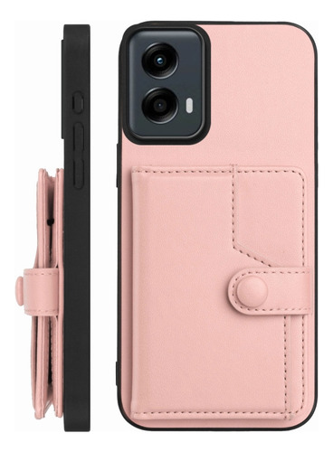 Compatible Funda Rfid Con Bolsa De Tarjetas For Motorola Edge 50 Pro P