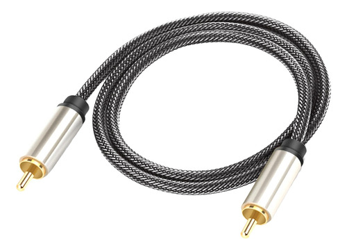 Digital Coaxial Cable Coaxial Chapado En Oro Y Trenzado 2m