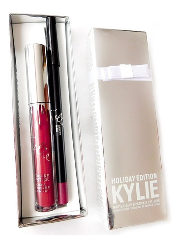 Kylie Holiday Kit Labial Mate + Delineador 10 Colores Promo