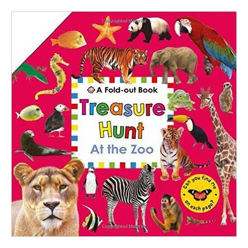 At The Zoo - A Fold-out Treasure Hunt Kel Ediciones