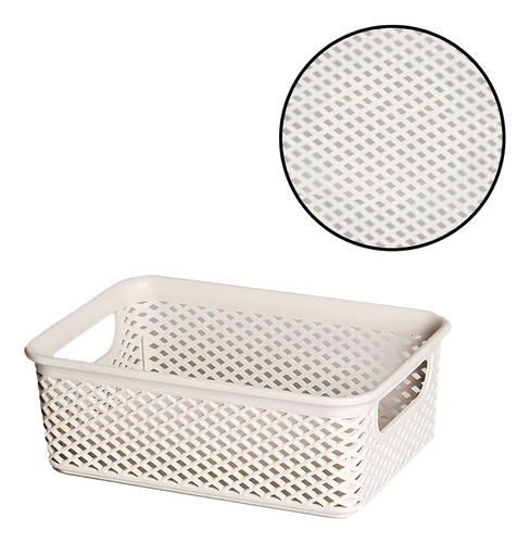 Cesto Organizador Multiuso Empilhavel 17 X 12 X 6cm Cor Preto