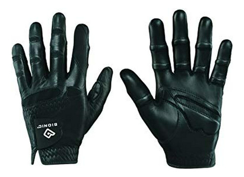 Guantes De Golf Stablegrip Biónica Ggnbmll Hombres De Negro 