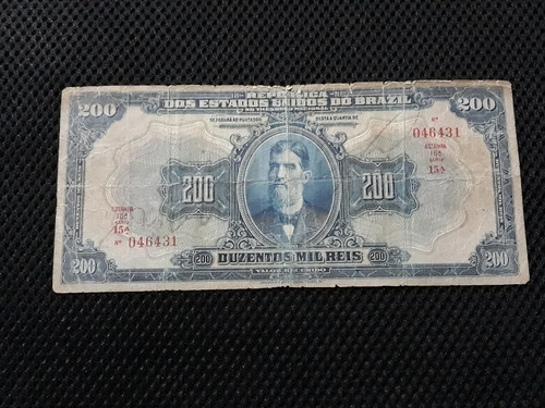 Cédula De 200 Mil Réis - R152a - Bc/mbc- (Usado)