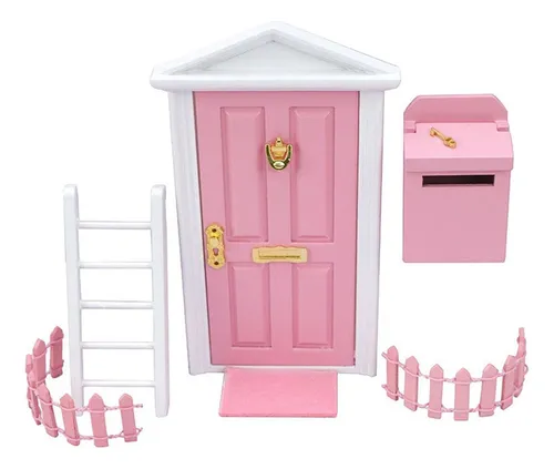 Odoria Puerta De Casa De Muñecas 1/12: Set De 5 Piezas Con Cerradura, Llamador Y Odoria Puerta De Casa De Muñecas 1/12: Set De 5 Piezas Con Cerradura, Llamador Y