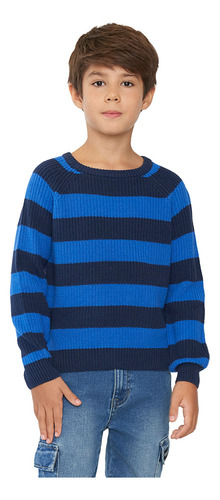 Sweater Niño Kids Rayado Azul Corona