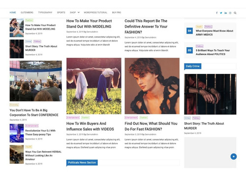 Plantilla Template Wordpress Para Revistas Periódicos