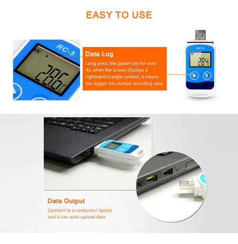 Registrador De Datos De Temperatura De Alta Precisión Usb
