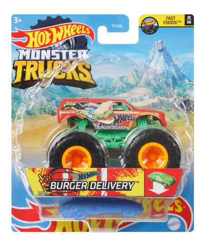 Mattel Hot Wheels Monster Trucks Burger Delivery Fast Foodie